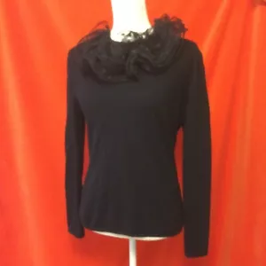 Maglione Bill Blass vintage anni 70 girocollo cashmere nero taglia s/m - Foto 1 di 11