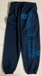 Vintage 90s Space Club Spaceship Flying Astronaut Sweatpants Youth Kids 4 Black - Picture 1 of 6