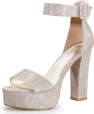 5 inch Platform Heels. US Size 6. Gold/Silver - Image 1 of 2