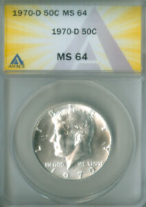 1970-D Kennedy Half Dollar 50C ANACS MS 64 (2126910)