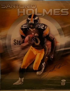 Santonio Holmes Signed Pittsburgh Steelers 16x20 Photo- JSA COA - Picture 1 of 4