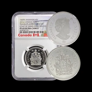 CANADA. 2016, 50 Cents, Silver - NGC PF69 - RARE Frosted Proof - Picture 1 of 7