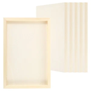 8"x12" Wood Panels Board, 6Pcs Unfinished Square Wood Canvas Boards - Picture 1 of 6