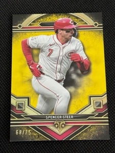 2024 Topps Triple Threads Citrine #126 Spencer Steer 68/75 REDS - Picture 1 of 2