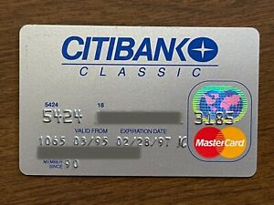 CITIBANK Classic MasterCard Credit Card / Expired in 1997 / unsigned 