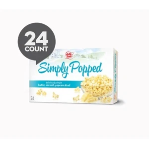 Simply Popped Natural Microwave Popcorn, 24 Ct (3 oz. Bags) Gluten-Free, Non-GMO - Picture 1 of 11