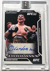 BRANDON MORENO SIGNED WINS 1st QUADRILOGY PANINI INSTANT UFC 283 AUTO CARD #6 - Picture 1 of 2