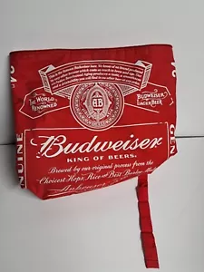 King of Beers Budweiser Backpack Red Cooler Beer Case 24 Can Beer Promo RARE - Picture 1 of 6