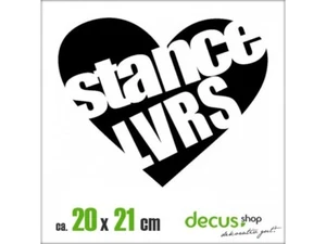 STANCE LOVERS HERZ XL 2441 // Sticker JDM Aufkleber Frontscheibe - Picture 1 of 2