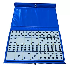 Vintage House Martin Club Dominoes in scatola di vinile blu (rif. n. 1437) - Foto 1 di 5