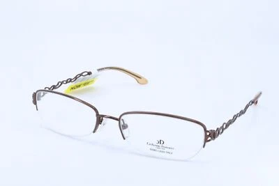 Catherine Deneuve CD246 Brown Rectangle Women Semi Rimless 52-17-140 Eyeglass - Image 1 of 4