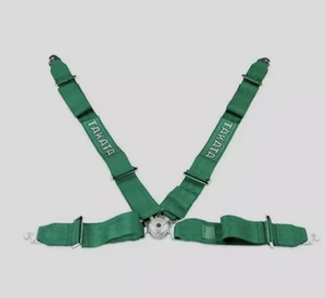 4 Point Takata Green Snap-On 3" Racing Seat Belt Harness w Camlock quick release - Bild 1 von 3
