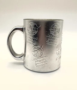 Nasa Johnson Space Center Houston Texas Metallic Chromed Glass Coffee Mug - Picture 1 of 5