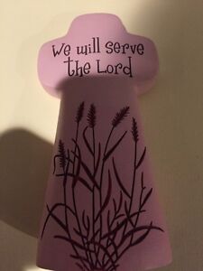 Angelstar Cross "We Will Serve the Lord" Baptism Communion Confirmation Gift