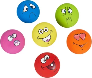 Dog Toy Squeaky Dog Toys Funny Face Chewing Latex Rubber Soft Fetch Play Interac - Picture 1 of 12