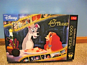 TREFL 1000 PIECE PUZZLE LADY & THE TRAMP DISNEY ICONIC MOMENTS COLLECTION 2024!! - Picture 1 of 6