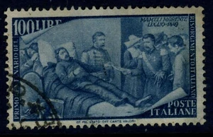Italy 1948 Death of Marnelli 100 Lire Scott #506 VFU Q810 - Picture 1 of 5