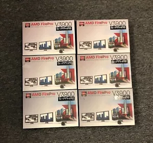 -LOT OF 6 AMD FirePro V3900 1GB DDR3 DisplayPort DVI PCIe 16 Video Card - Picture 1 of 4
