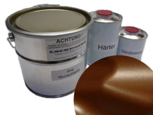 Juego de 1 litro de pintura para coche 2K marrón chocolate metálico seda mate brillo seda ¡punto de pintura! - Imagen 1 de 1