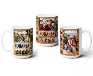 Bonanza TV Serie (1959-73) 15oz Tasse Western Lorne Greene Michael Landon - Bild 1 von 5