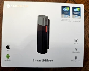 Small Microphone Sabinetek Smart Mike + Wireless Bluetooth Lapel Mic - Picture 1 of 7