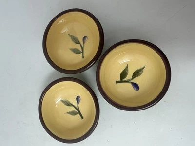 3 cajas y barriles mantequilla pat aderezo para ensalada cuencos pequeños hierba motivo floral raro Foto 1 de 4