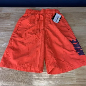 BOYS’ NIKE SWIM TRUNKS SIZE Small NWT Orange - Picture 1 of 8