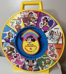 1988 Mattel Disney See N Say Wonderful World of Color MICKEY MOUSE Vintage FUNKTIONIERT - Bild 1 von 2
