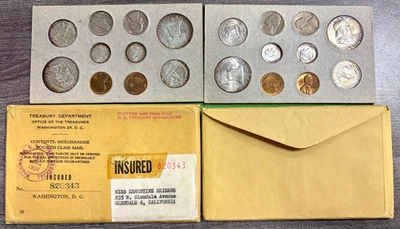 1958 P&D Double Mint Set w/ Original Envelope, 20 Coins Total, COLORFULLY TONED! - Image 1 of 4