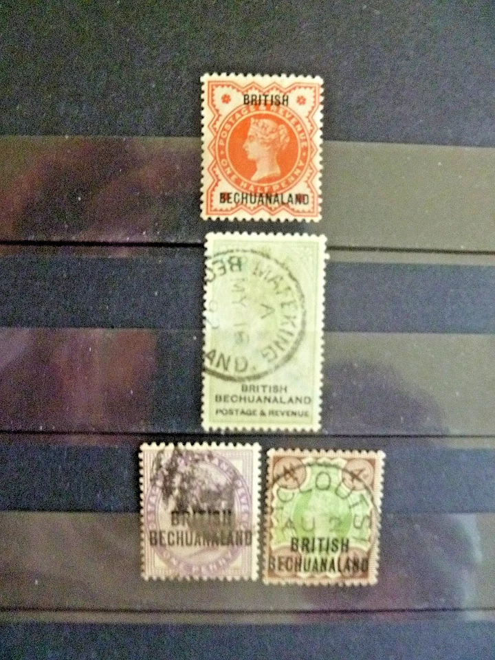 British Bechuanaland, 1887-1894, several rare items, Scott # 10, 16, 33, 35. - Image 1 of 1