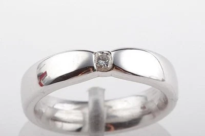 Brillant Diamant Ring Solitär 0,05ct 585 Weißgold 14kt * - Bild 1 von 4