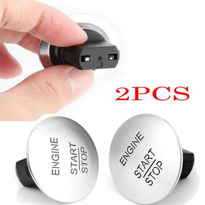 Interruptor de encendido del motor Go botón de parada de arranque sin llave 2 piezas para Mercedes EE. UU. Foto 1 de 4
