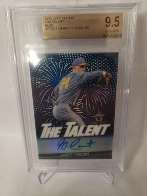 2020 Leaf Valiant Garrett Crochet Auto The Talent  BGS 9.5 10 Auto /50 AJ - Image 1 of 2
