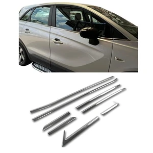Window Bottom Frame Trim Chrome Cover For Crossland X 2017+ 8 PCS Stainless S. - Picture 1 of 4