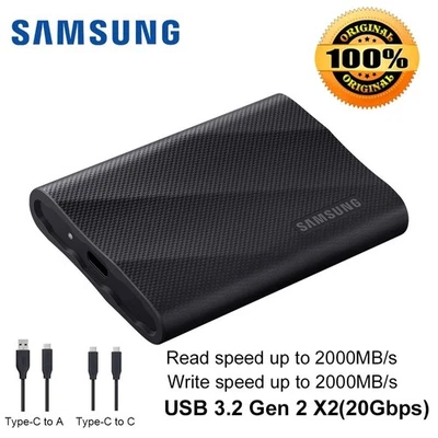 SAMSUNG Portable SSD T9 1TB 4TB External SSD 2TB NVMe USB 3.2 Gen2X2 Type-C Type - Image 1 of 4