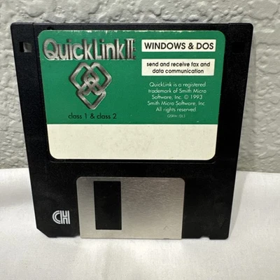 QuickLink II: Windows & DOS 3.5" Floppy Disk, Class 1 and Class 2 - Image 1 of 4