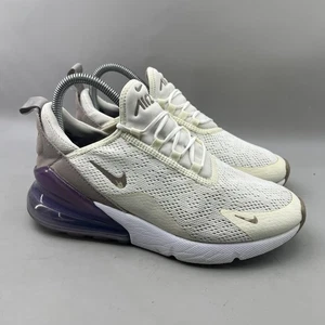 Nike Air Max 270 Zapatos para Correr Mujeres Talla 7.5 Blanco Púrpura Cómodo Tenis Bajos - Imagen 1 de 10
