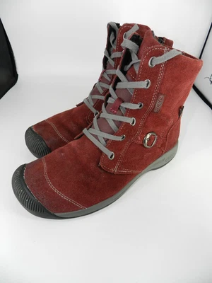 KEEN Waterproof Suede Leather Lace Up Ankle Boot Red Women US 8 Gorpcore Winter - Image 1 of 4