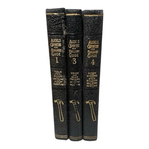 Audels Carpenters and Builders Guide Book Reprint 1951 Edition Vol 1, 3 & 4 - Imagen 1 de 5