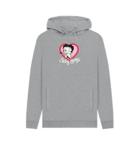 PREMIUM OFFIZIELLER Betty Boop Hoodie "Blow A Kiss" meliert grau - Bild 1 von 3