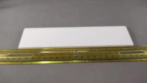 One Artic White 2x8 inch Vintage Ceramic Bullnose Trim Edge Tile New Old Stock - Picture 1 of 15