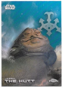 2025 Topps Chrome Star Wars Blue Refractor Jabba the Hutt #086/150 (62) - Imagen 1 de 2