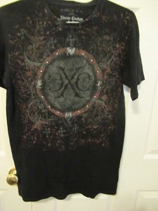 CL) Extreme Couture Men’s Medium black T Shirt Skull - Picture 1 of 8