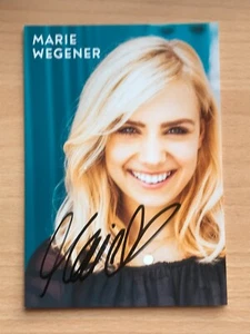 Tarjeta de autógrafo Marie Wegener firmada originamente MÚSICA TV #5956 - Imagen 1 de 1