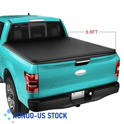 6.8' Bed Soft Roll-Up Tonneau Cover Fit For Ford F250 F350 Super Duty 1999-2023  Foto 1 de 4