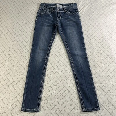 Red Camel Women’s Juniors Dylan Size 7 Blue Jeans Skinny Leg Stretch - Image 1 of 4