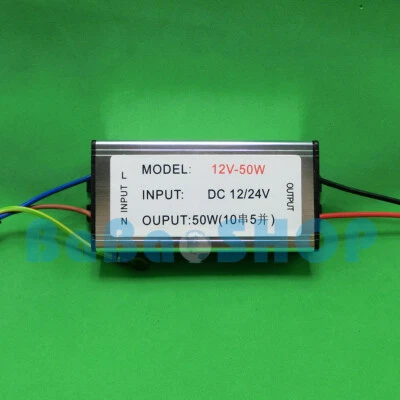 50W Waterproof DC LED Driver 12V~24V Power Supply f Lamp Spot Light Bulb 1500mA - Image 1 of 2