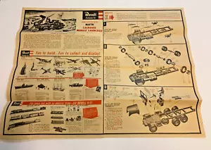 De colección Revell 1958 Martin Lacrosse Lanzador Móvil Misil Hoja de Instrucciones - Imagen 1 de 2