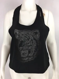 Reebok Studio Cardio Racerback Tank Top Tiger Perforated Graphic Schwarz Gr. XL Neu mit Etikett - Bild 1 von 9