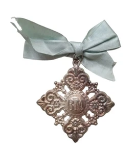 *HH* Antico Ex Voto Croce Beata Vergine Maria Madonna Beatae Memoriae Placca - Foto 1 di 6